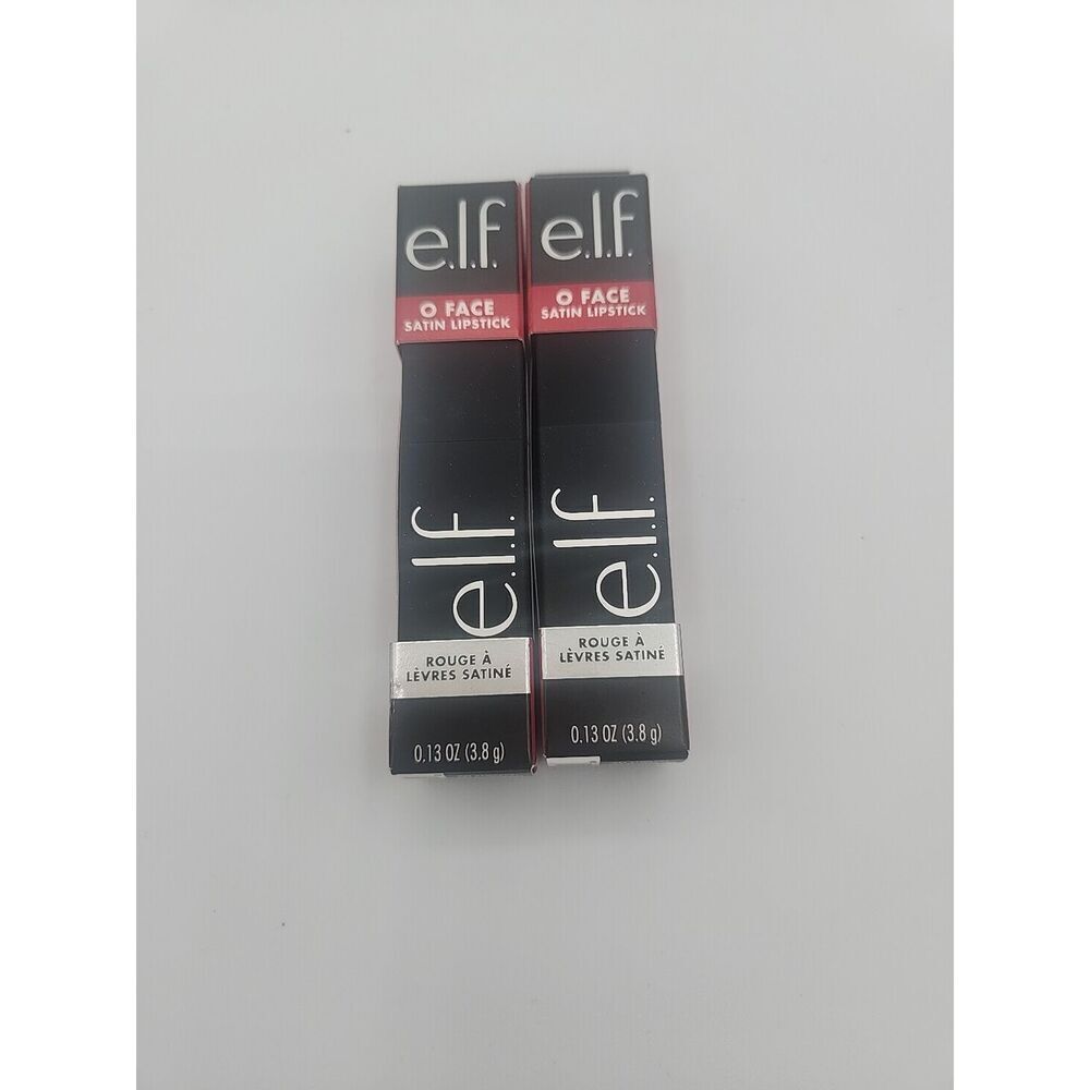 E.l.f O Face Satin Lipstick 0.13 Oz Lipstick 81789 No Regrets Lot Of 2pc